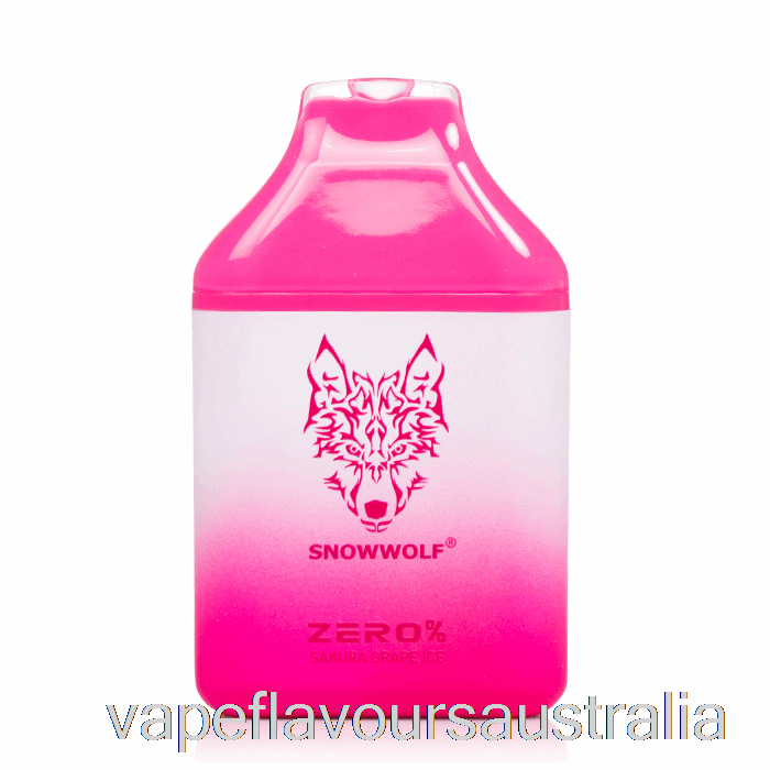 Vape Flavours Australia Snowwolf Zero 5500 0% Nicotine Free Disposable Sakura Grape Ice